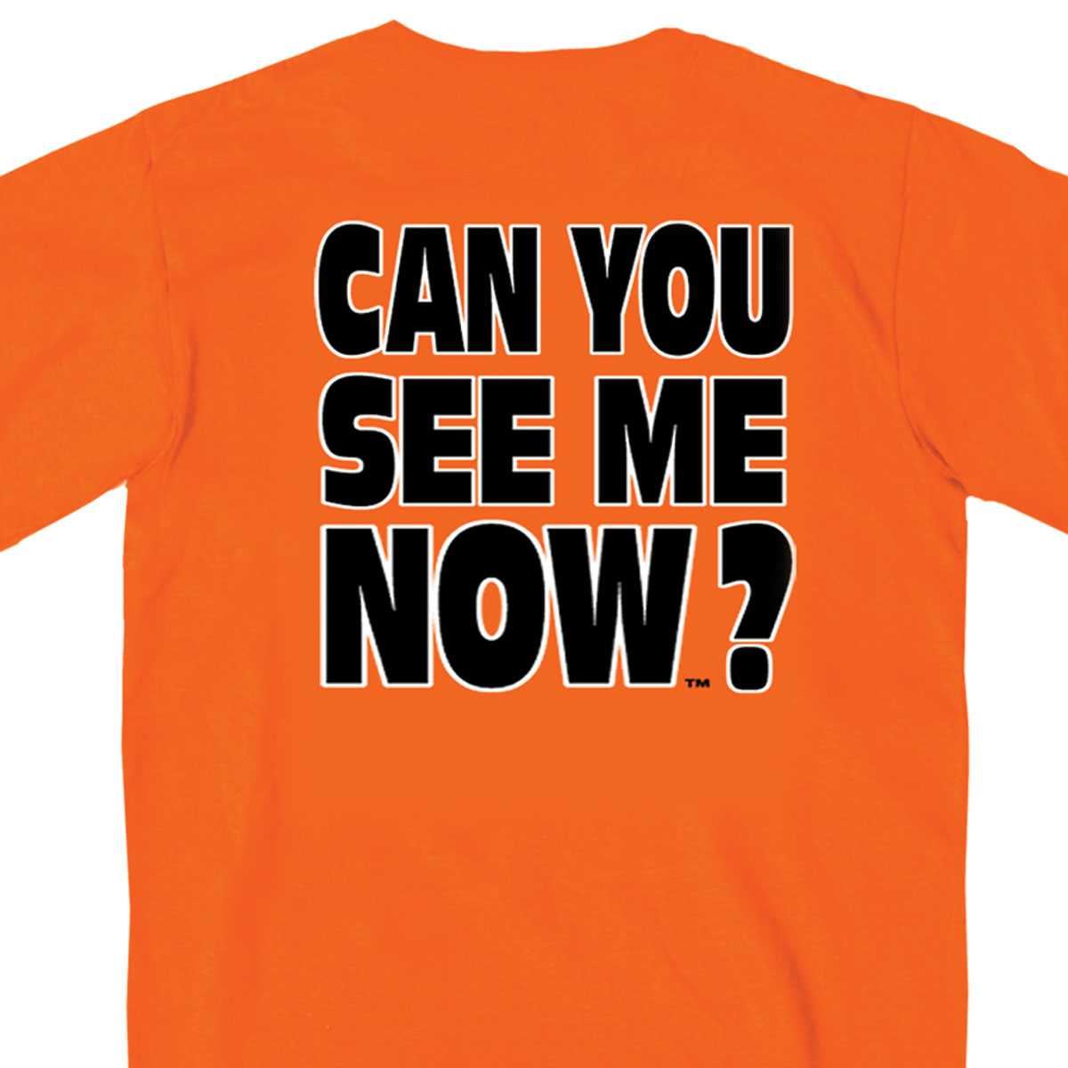 Hot Leathers GMD1091 Mens ‘Can You See Me Now’ Safety Orange T-Shirt