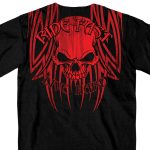 Hot Leathers GMD1129 ‘Over the Top, Ride Fast- Live Hard’ Black T-Shirt - Image 2