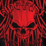 Hot Leathers GMD1129 ‘Over the Top, Ride Fast- Live Hard’ Black T-Shirt - Image 4