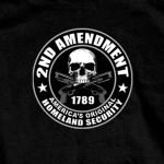 Hot Leathers GMD1158 Mens ‘2nd Amendment America’s Original Homeland Security’ Black T-Shirt - Image 2
