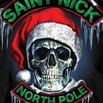 Hot Leathers GMD1329 Men’s Saint Nick Skull Christmas Black T-Shirt - Image 4
