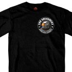 Hot Leathers GMD1338 Mens ‘New Down Flag’ Black T-Shirt - Image 4