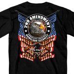 Hot Leathers GMD1338 Mens ‘New Down Flag’ Black T-Shirt