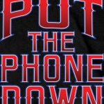 Hot Leathers GMD1346 ‘Put Down The Phone’ Mens Black T-Shirt - Image 4