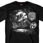 Hot Leathers GMD1352 Men ‘Scroll- Bikers for Life’ Double Sided Black T-Shirt