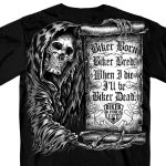 Hot Leathers GMD1352 Men ‘Scroll- Bikers for Life’ Double Sided Black T-Shirt - Image 3