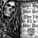 Hot Leathers GMD1352 Men ‘Scroll- Bikers for Life’ Double Sided Black T-Shirt - Image 5
