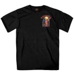 Hot Leathers GMD1364 Mens ‘Skull Bandanna – America Rising’ Black T-Shirt - Image 3