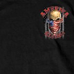 Hot Leathers GMD1364 Mens ‘Skull Bandanna – America Rising’ Black T-Shirt - Image 2