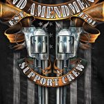 Hot Leathers GMD1385 Mens ‘2nd Amendment Crossed Pistols’ Short Sleeve Black T-Shirt - Image 2