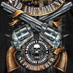 Hot Leathers GMD1385 Mens ‘2nd Amendment Crossed Pistols’ Short Sleeve Black T-Shirt - Image 4