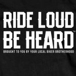Hot Leathers GMD1399 Mens ‘Ride Loud Be Heard’ Short Sleeve Black T-Shirt - Image 2