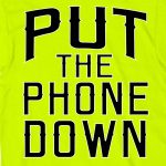 Hot Leathers GMD1410 Mens ‘Put The Phone Down’ Safety Green T-Shirt - Image 4