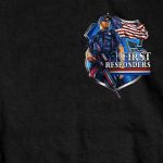 Hot Leathers GMD1449 Men’s ‘Brotherhood of First Responders Police’ Black T-Shirt - Image 2