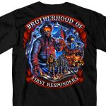 Hot Leathers GMD1450 Men’s Brotherhood of First Responders Fireman Black T-Shirt - Image 3