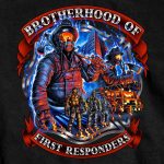 Hot Leathers GMD1450 Men’s Brotherhood of First Responders Fireman Black T-Shirt - Image 4