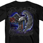 Hot Leathers GMD1451 Men’s ‘Brotherhood of First Responders Eagle’ Black T-Shirt - Image 4
