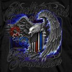 Hot Leathers GMD1451 Men’s ‘Brotherhood of First Responders Eagle’ Black T-Shirt - Image 5