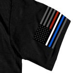 Hot Leathers GMD1451 Men’s ‘Brotherhood of First Responders Eagle’ Black T-Shirt - Image 2