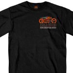 Hot Leathers GMD1453 Men’s Back Off Bone Finger Black T-Shirt - Image 2
