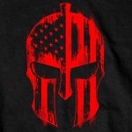 Hot Leathers GMD1468 Men’s Red Warrior Skull Flag Black T-Shirt - Image 4