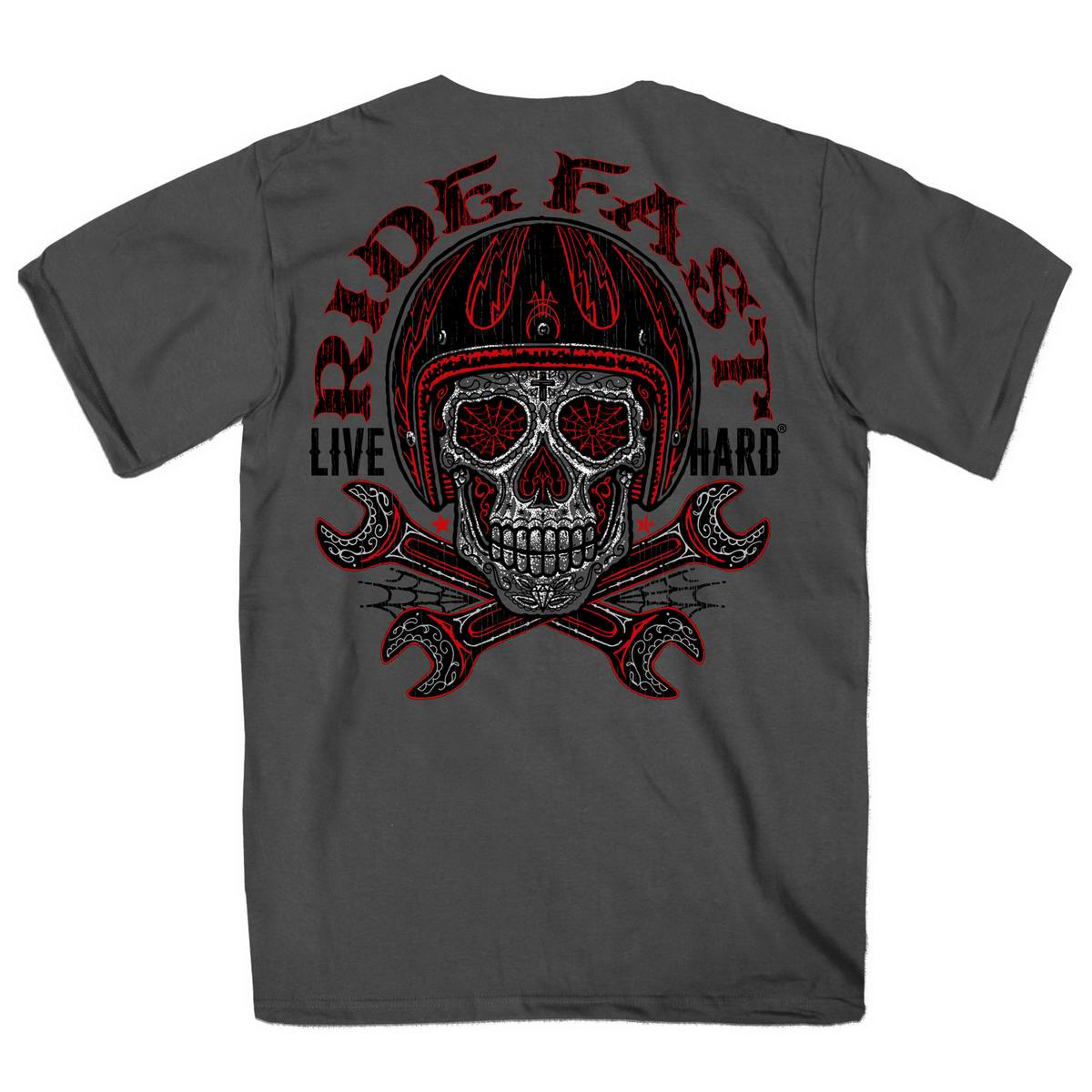 Hot Leathers GMD1480 Men’s Sugar Wrenches Charcoal Short Sleeve T-Shirt