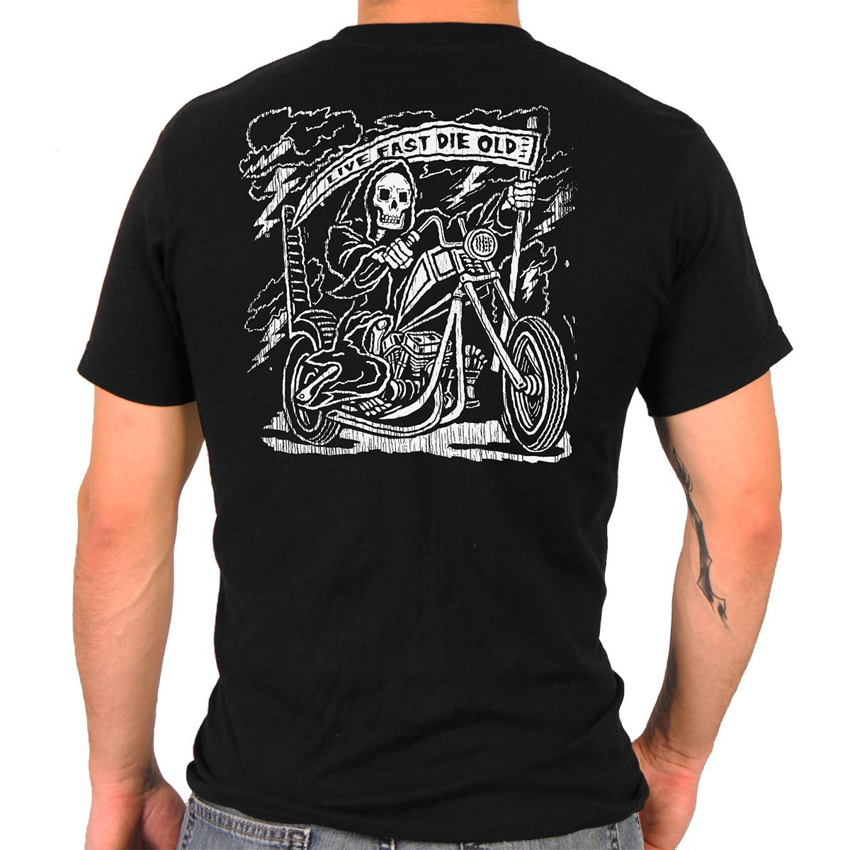 Hot Leathers GMD1484 Men’s Black ‘Reaper’ T-Shirt