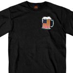 Hot Leathers GMD1496 Men’s Beer Mug Flag T-Shirt