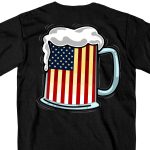 Hot Leathers GMD1496 Men’s Beer Mug Flag T-Shirt - Image 2