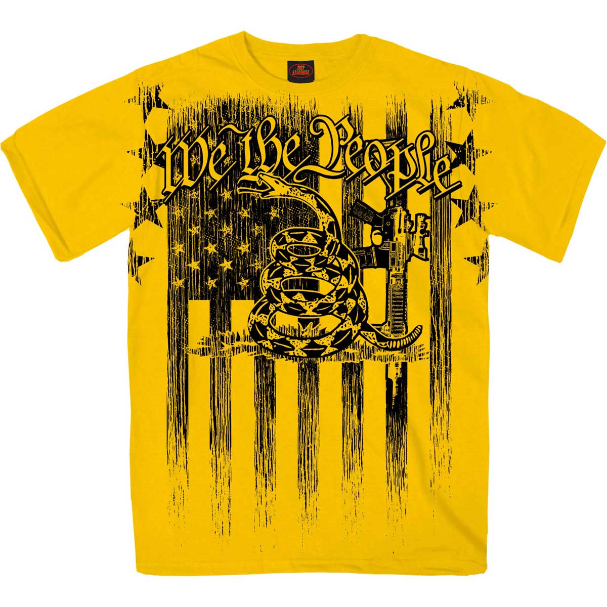 Hot Leathers GMD1507 Men’s Yellow We The People Are Pissed Off T-Shirt