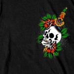 Hot Leathers Men’s Respect All Fear None Skull Tattoo T-Shirt GMD1514 - Image 4