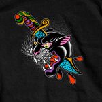 Hot Leathers GMD1516 Men’s Black Panther Tattoo Short Sleeve T-Shirt - Image 2