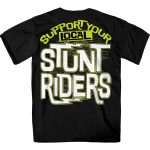 Hot Leathers GMD1521 Men’s Black Support Your Local Stunt Riders T-Shirt