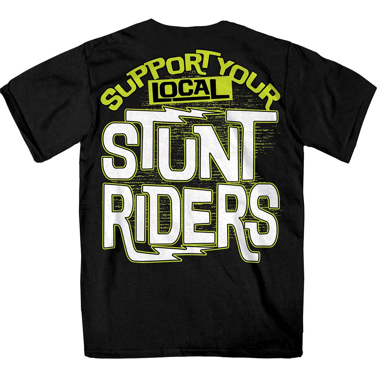 Hot Leathers GMD1521 Men’s Black Support Your Local Stunt Riders T-Shirt