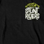 Hot Leathers GMD1521 Men’s Black Support Your Local Stunt Riders T-Shirt - Image 3