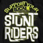 Hot Leathers GMD1521 Men’s Black Support Your Local Stunt Riders T-Shirt - Image 4