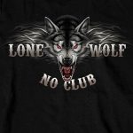 Hot Leathers GMD2007 Men’s ‘Lone Wolf No Club’ Biker Long Sleeve Shirt - Image 5