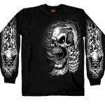 Hot Leathers GMD2076 Mens ‘Assassin’ Double Sided Black Long Sleeve Shirt