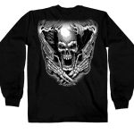 Hot Leathers GMD2076 Mens ‘Assassin’ Double Sided Black Long Sleeve Shirt - Image 4