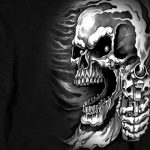 Hot Leathers GMD2076 Mens ‘Assassin’ Double Sided Black Long Sleeve Shirt - Image 5