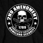 Hot Leathers GMD2158 Men’s ‘2nd Amendment America’s Original Homeland Security’ Long Sleeve Black T-Shirt - Image 6