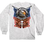 Hot Leathers GMD2338 Mens’ 2nd Amendment Down Flags’ Eagle Long Sleeve Ash Shirt - Image 4