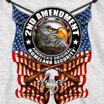 Hot Leathers GMD2338 Mens’ 2nd Amendment Down Flags’ Eagle Long Sleeve Ash Shirt - Image 3