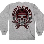 Hot Leathers GMD2480 Men’s Sugar Wrenches Ash Long Sleeve Shirt - Image 2