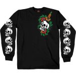 Hot Leathers GMD2514 Men’s Black Respect All Fear None Long Sleeve T-Shirt - Image 2
