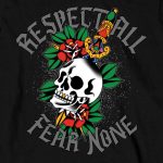 Hot Leathers GMD2514 Men’s Black Respect All Fear None Long Sleeve T-Shirt - Image 4