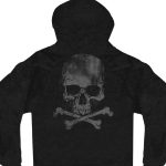 Hot Leathers GMD4305 Men’s Black Skull and Crossbones Pull Over Hoodie - Image 2