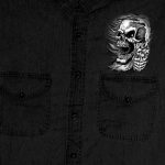 Hot Leathers GMD5076 Mens Assassin Sleeveless Black Denim Shirt - Image 4