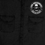 Hot Leathers GMD5200 Men’s ‘2nd Amendment America’s Original Homeland Security’ Sleeveless Black Denim Shirt - Image 5