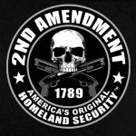 Hot Leathers GMD5200 Men’s ‘2nd Amendment America’s Original Homeland Security’ Sleeveless Black Denim Shirt - Image 4